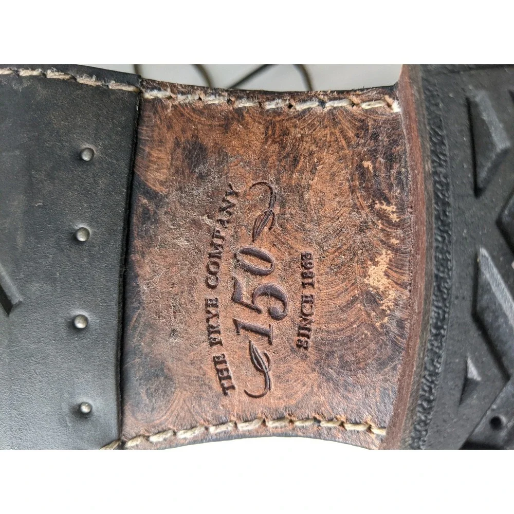 Frye 150th Anniversary Limited Edition Leather Cap Toe Boots Mens 9.5 Distressed